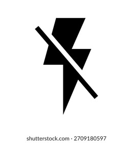 Blitz aus Symbol Vektor Symbol Design Illustration