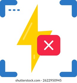 Flash off Line vector Icon Design