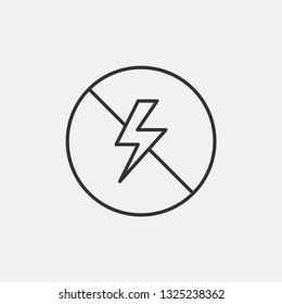 Flash off modern simple vector icon