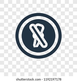 Flash Off vector icon isolated on transparent background, Flash Off transparency logo concept