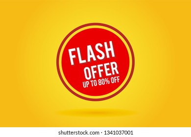 Flash Offer Design for business for business. Discount Banner Promotion Template