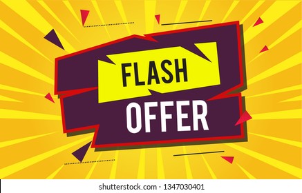 Flash Offer Design for business for business. Discount Banner Promotion Template