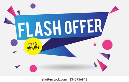 Flash Offer Design for business for business. Discount Banner Promotion Template