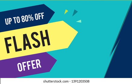 Flash Offer Design for business for business. Discount Banner Promotion Template