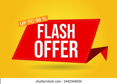 Flash Offer Design for business for business. Discount Banner Promotion Template