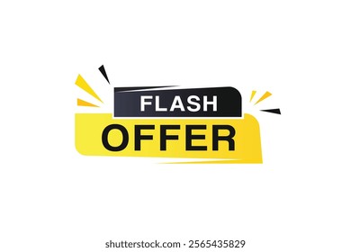 Flash offer loyalty banner, vector element modern design. announcement template.