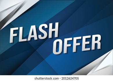 Flash offer word concept vector illustration with lines 3d style for social media landing page, template, ui, web, mobile app, poster, banner, flyer, background, gift card, coupon, label, wallpaper
