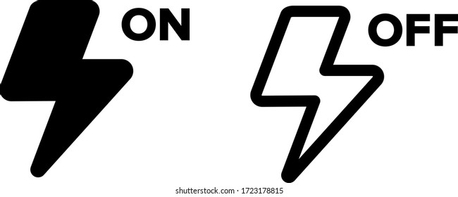 flash on off vector mobile icon