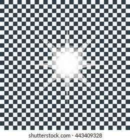 Flash on Pearl on black-and-white background