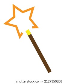 Flash on wand Icon Flat Style Isolated Vector Illustration