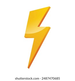 Ilustración 3d aislada del flash en el fondo blanco
