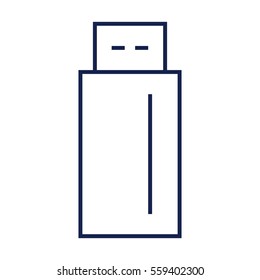 Flash Pen Drive Flat minimal icon vector