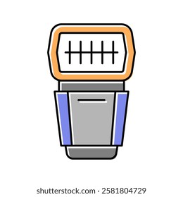flash photo camera color icon vector. flash photo camera sign. isolated symbol illustration