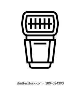 flash photo camera line icon vector. flash photo camera sign. isolated contour symbol black illustration