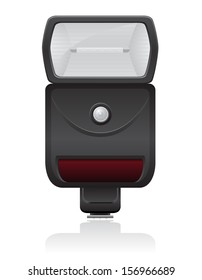 flash photo camera vector illustration isolated on white background