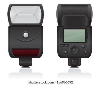 flash photo camera vector illustration isolated on white background