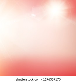 Flash of pink light sparkle. shines at the end of the streak on light coloured background. Vector illustration