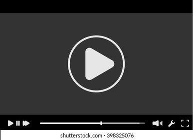 Flash player. Video Player. Video Player for web site. Video Player skin. Video Player template. Video Player vector concept. Video Player for web and mobile apps.