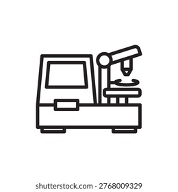 Flash point tester icon symbolizing ignition safety, representing hardware, analytical tools, laboratory gear, process systems, and industrial logistics for volatility testing and factory monitoring.