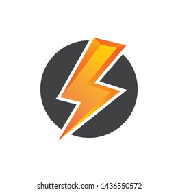 flash power thunder illustration vector template