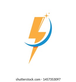 flash power thunder illustration vector template