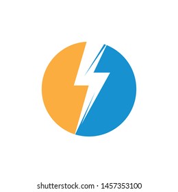 flash power thunder illustration vector template