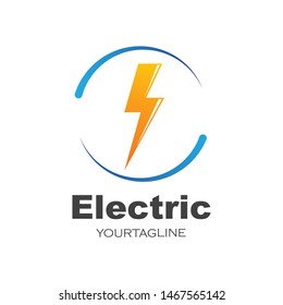 flash power thunder illustration vector template