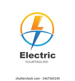 flash power thunder illustration vector template