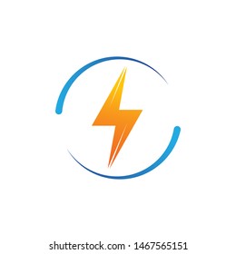 flash power thunder illustration vector template