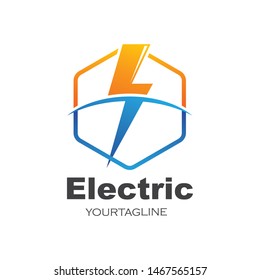 flash power thunder illustration vector template