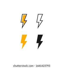 Flash, power, thunderbolt, lightning icon vector