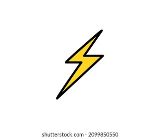 Flash premium line icon. Simple high quality pictogram. Modern outline style icons. Stroke vector illustration on a white background. 