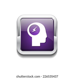 Flash Purple Vector Icon Button