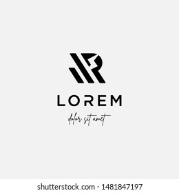 flash r letter logo vector design illustration