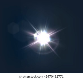 Flash, realistic highlights, glowing effects, camera light, sunlight reflection, stars, isolated highlights, sparkling highlights. Isolated on transparent background, png. Celestial, space elements