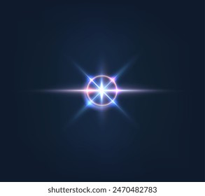 Flash, realistic highlights, glowing effects, camera light, sunlight reflection, stars, isolated highlights, sparkling highlights. Isolated on transparent background, png. Celestial, space elements
