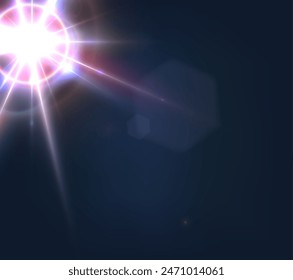 Flash, realistic highlights, glowing effects, camera light, sunlight reflection, stars, isolated highlights, sparkling highlights. Isolated on transparent background, png. Celestial, space elements