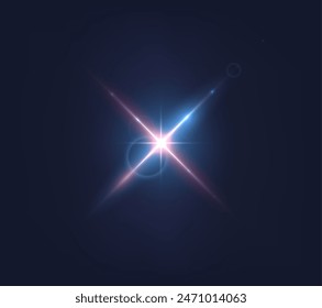 Flash, realistic highlights, glowing effects, camera light, sunlight reflection, stars, isolated highlights, sparkling highlights. Isolated on transparent background, png. Celestial, space elements