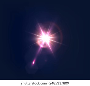 Flash, realistic highlights, glowing effects, camera light, sunlight reflection, stars, isolated highlights, sparkling highlights. Isolated on transparent background, png. Celestial, space elements