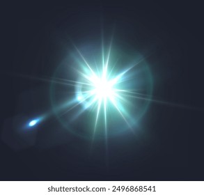Flash, realistic highlights, glowing effects, camera light, sunlight reflection, stars, isolated highlights, sparkling highlights. Isolated on transparent background, png. Celestial, space	