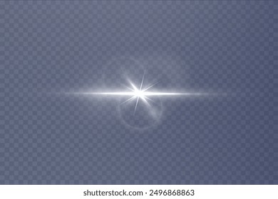 Flash, realistic highlights, glowing effects, camera light, sunlight reflection, stars, isolated highlights, sparkling highlights. Isolated on transparent background, png. Celestial, space	