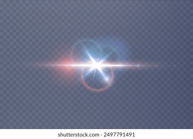 Flash, realistic highlights, glowing effects, camera light, sunlight reflection, stars, isolated highlights, sparkling highlights. Isolated on transparent background, png. Celestial, space elements	
