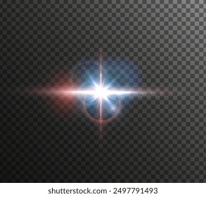 Flash, realistic highlights, glowing effects, camera light, sunlight reflection, stars, isolated highlights, sparkling highlights. Isolated on transparent background, png. Celestial, space elements	
