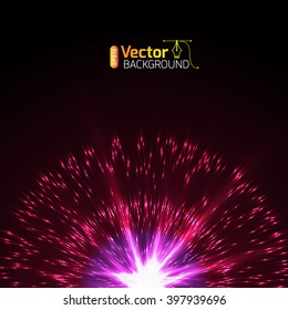 Flash red beams with sparks
