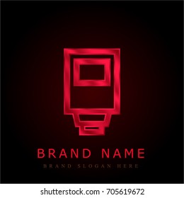 Flash red chromium metallic logo