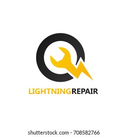 Flash Repair Logo Template Design