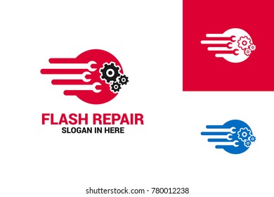 Flash Repair Logo Template Design