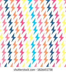 Flash retro colorful seamless vector pattern