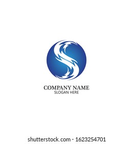 Flash s letter thunderbolt logo vector template icons