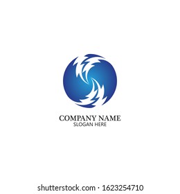Flash s letter thunderbolt logo vector template icons